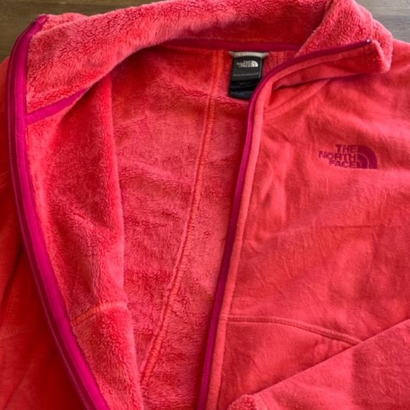 The North Face Women's Fleece Jacket Pink Furry Soft Full Zip Up Small S - Picture 6 of 9